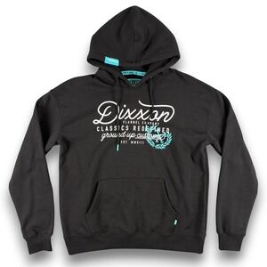 Dixxon Flannel Co. Hoodie Mens L Black Graphic Ground Up Customs Fleece Pullover